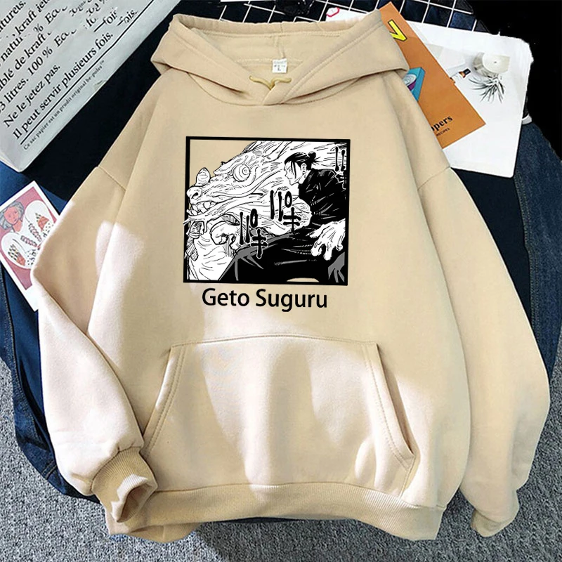 New Anime Geto Suguru Print Hoodie Women Men Casual Tops Autumn And Winter Sweatshirts Long Sleeve Harajuku Pullover