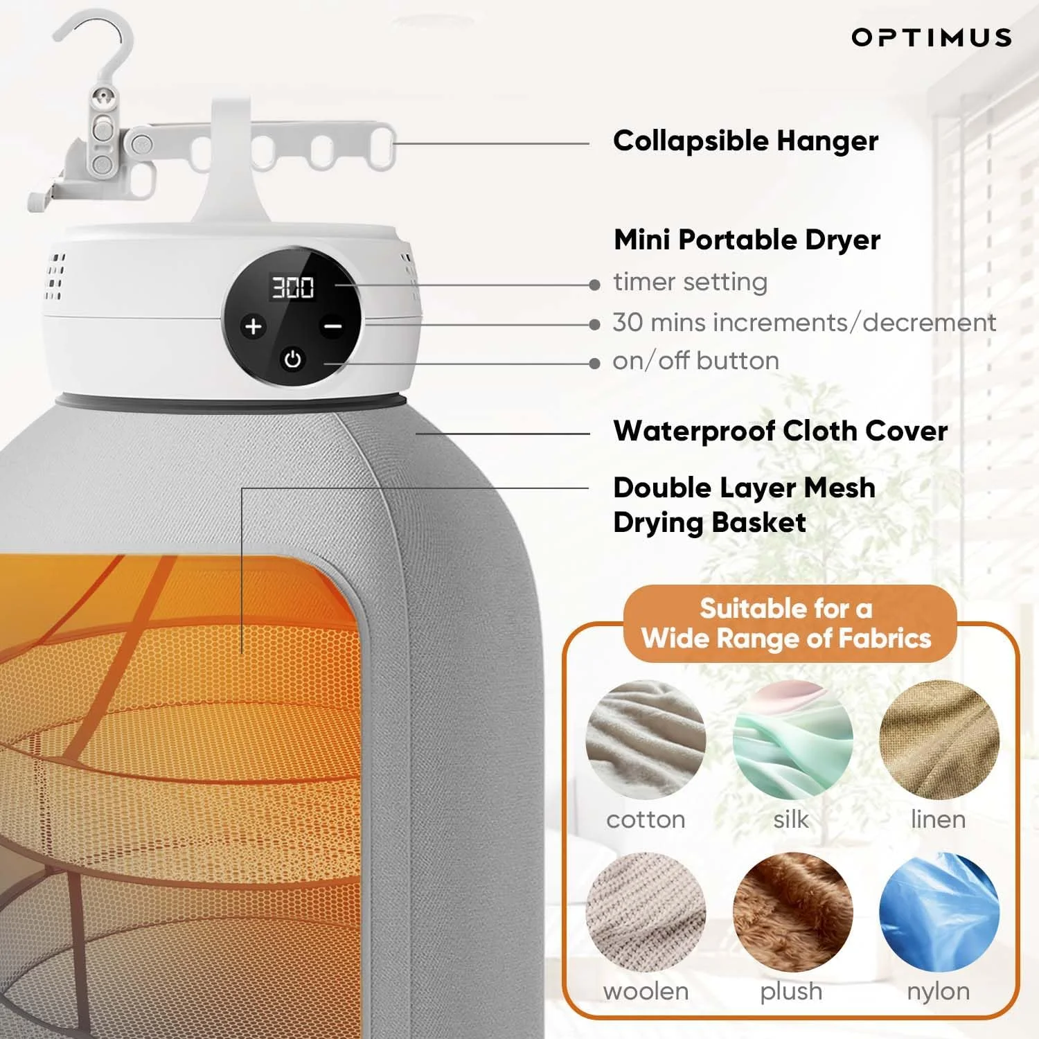 تكنولوجيا مجفف الملابس المحمول الذكي |    للفندق، والشقة، والمركبات الترفيهية، والسفر - ملابس خفيفة للماكينات، والملابس الداخلية