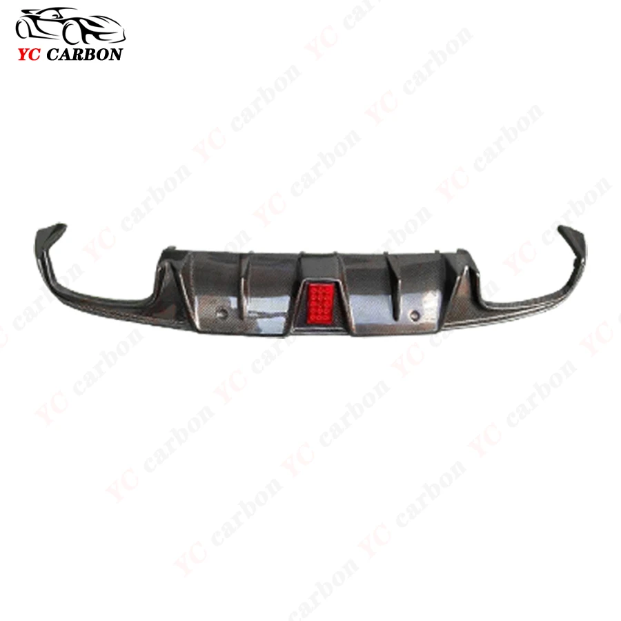 For Mercedes Benz C Class W205 C63 2015-2021 Two doors Carbon Fiber Car Rear Bumper Diffuser Rear Side Splitters Spoiler Lip