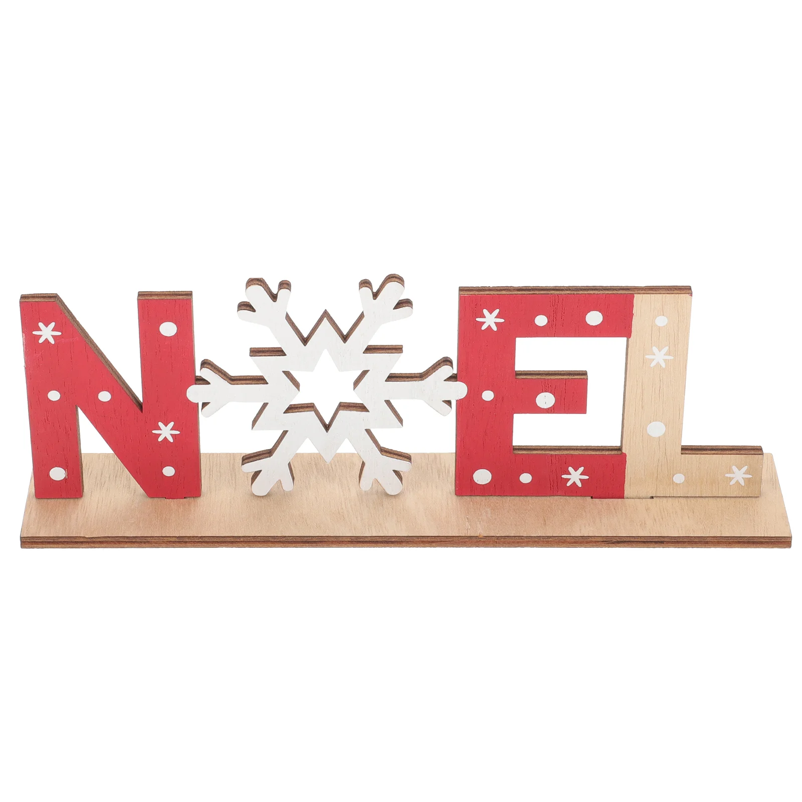 Xmas Table Wood Sign Paper Cut Christmas Noel Party Decoration Snowflake Plaque