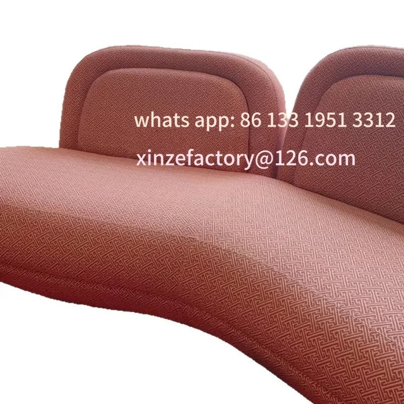 

Italian minimalist Manyue sofa pink curved straight row new small apartment high-end fabric living room