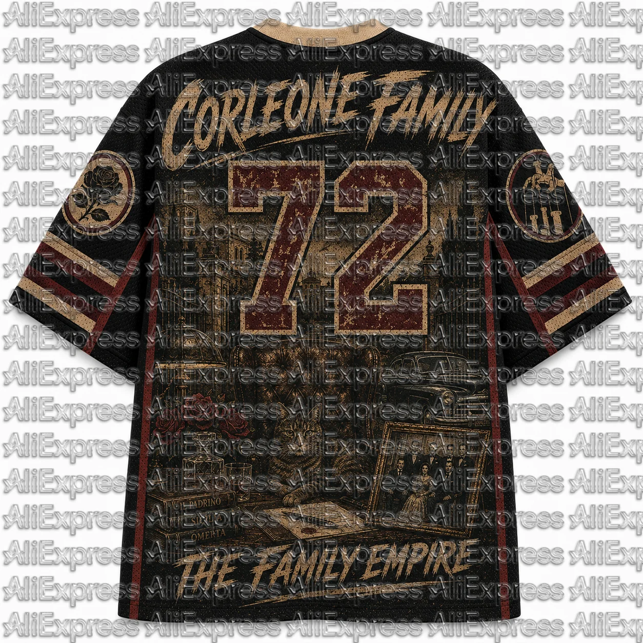 2026 Popular 80s Themed Sports Fashion Short Sleeved V-neck Mesh Streetwear Retro Band Movie Game Fan Gift T-shirt