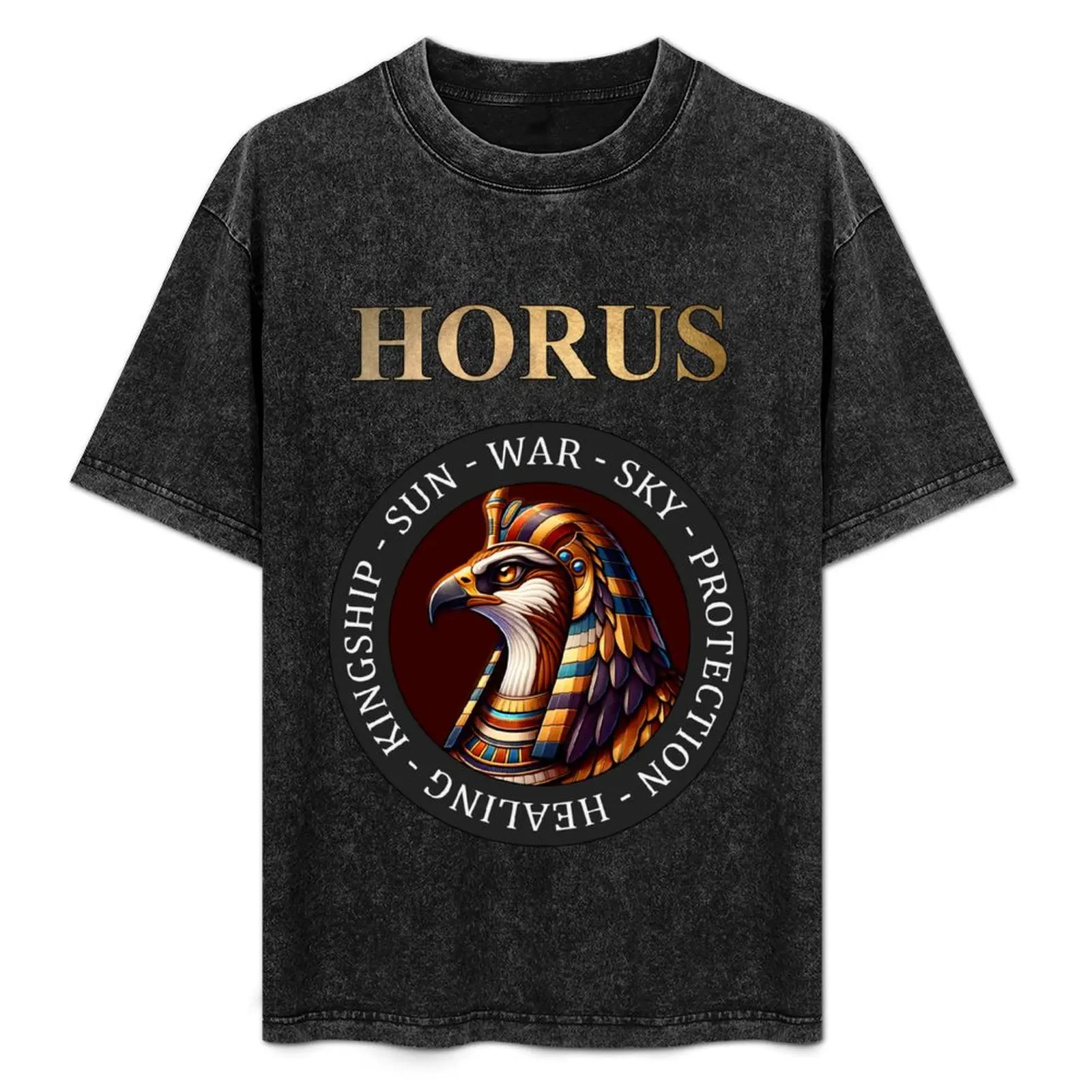 

Egyptian God Horus Ancient Egyptian Mythology T-Shirt cotton man t-shirts T-shirts man Men's cotton t-shirt