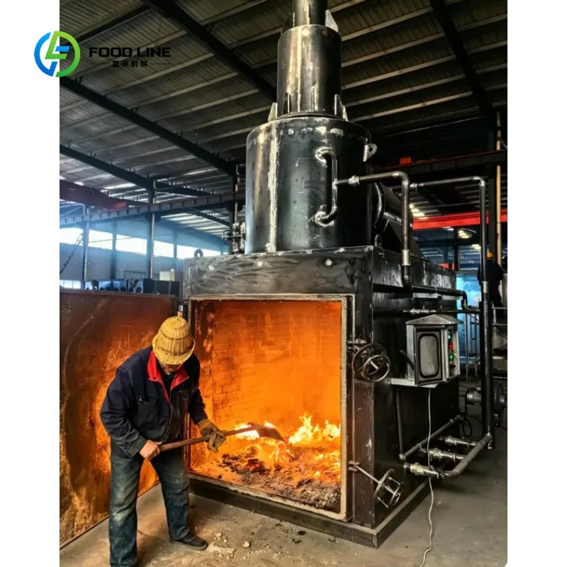 Carbon Steel Double Layer Heat Preservation Domestic Waste Incinerator, Insulated Equipment for Low Temp Waste Incineration