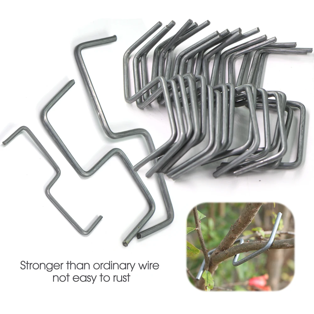 10/20/50Pcs 8/10/13cm Metal Puller Tying Machine Finalizer Fruit Tree Twig Branches Holder Plant Support Gardening Accessories