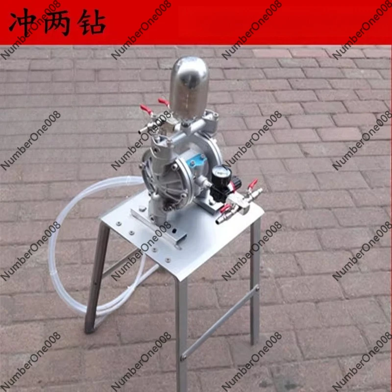 A-15A Pneumatic Diaphragm Pump, Portable High Pressure Double Acting Membrane Pump 0.15-0.7MPa for Spray Paint