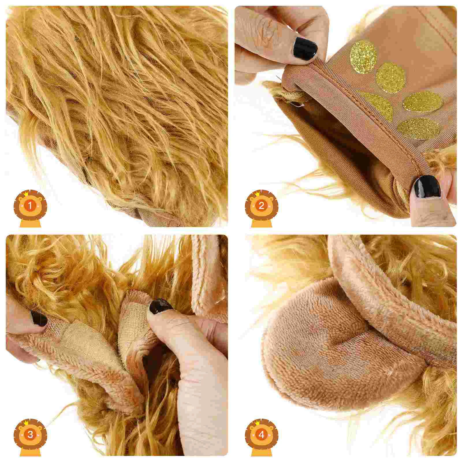 Lion Costume for Kids Cosplay Outfits Ears Headband Tail Toddler Set Accessories Family Halloween Costumes