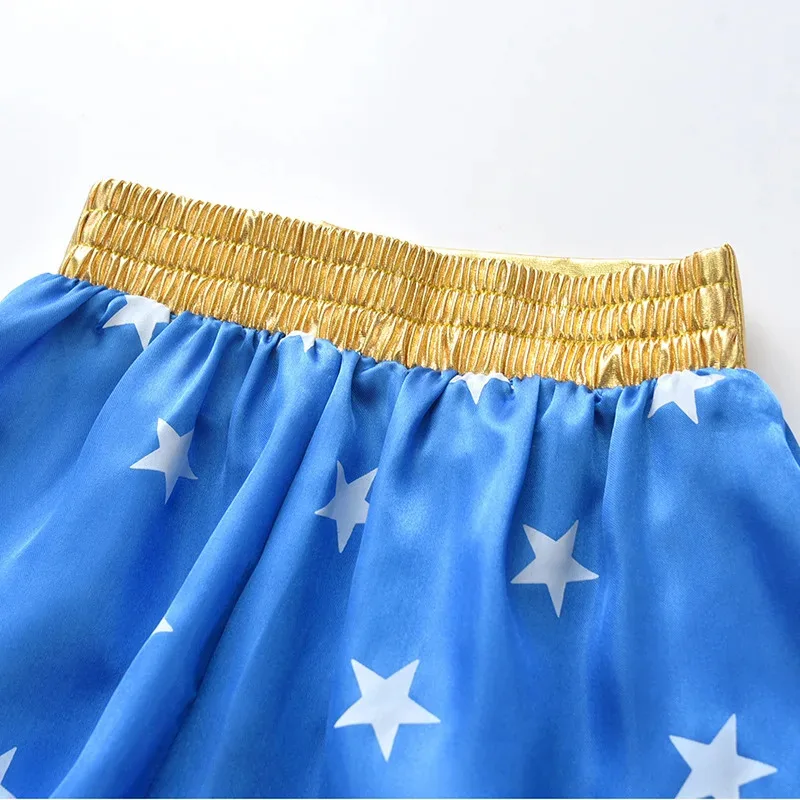 DY20Kids Halloween Girls Wonder Woman Cosplay Dress Set Party Superhero Costume  Children Tops Skirt Cloak Set Fashion Clothes25