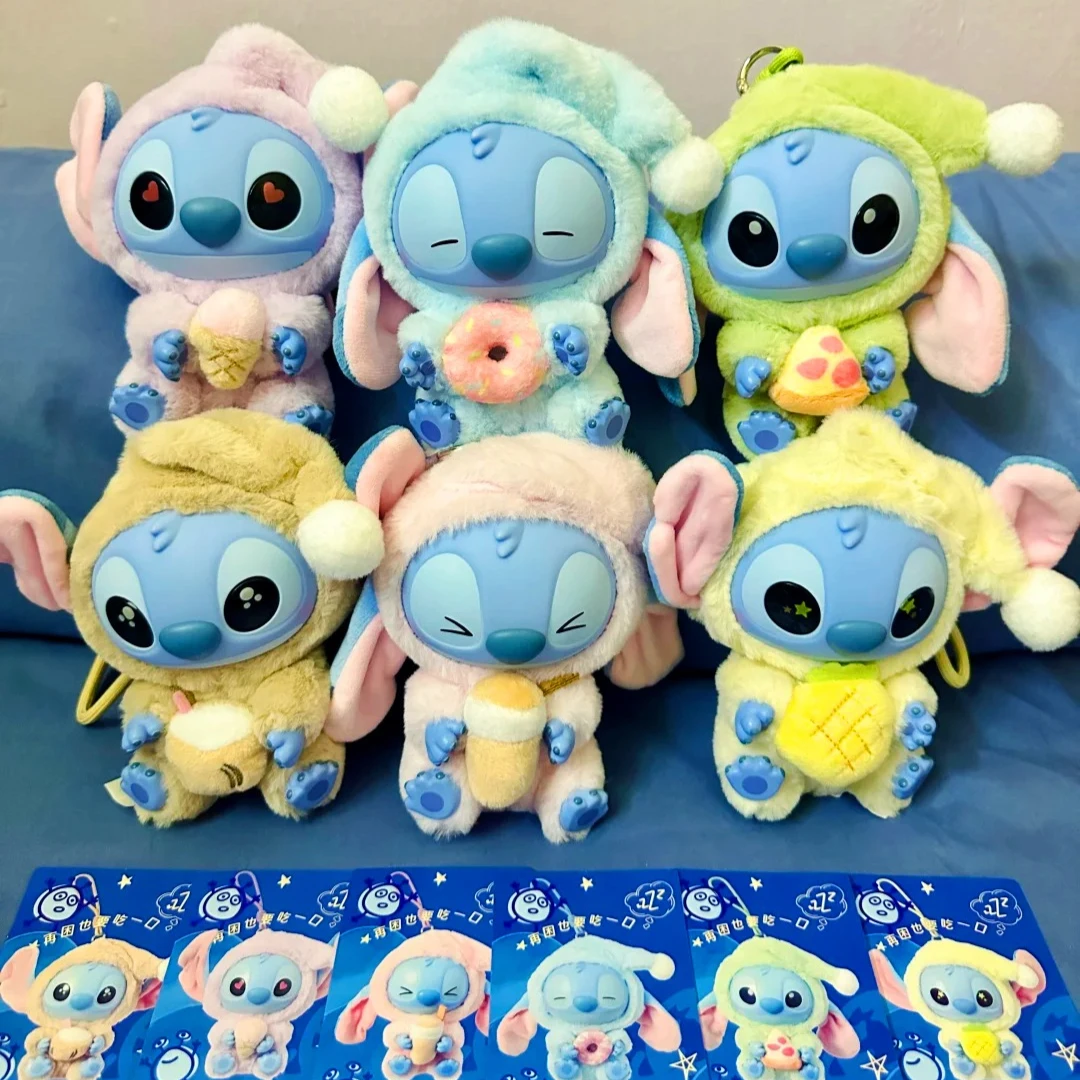 

Disney Stitch Eat Something Before Sleep Series Blind Box Vinyl Plush Pendant Mystery Box Cute Stitch Doll Surprise Toy Gift Toy