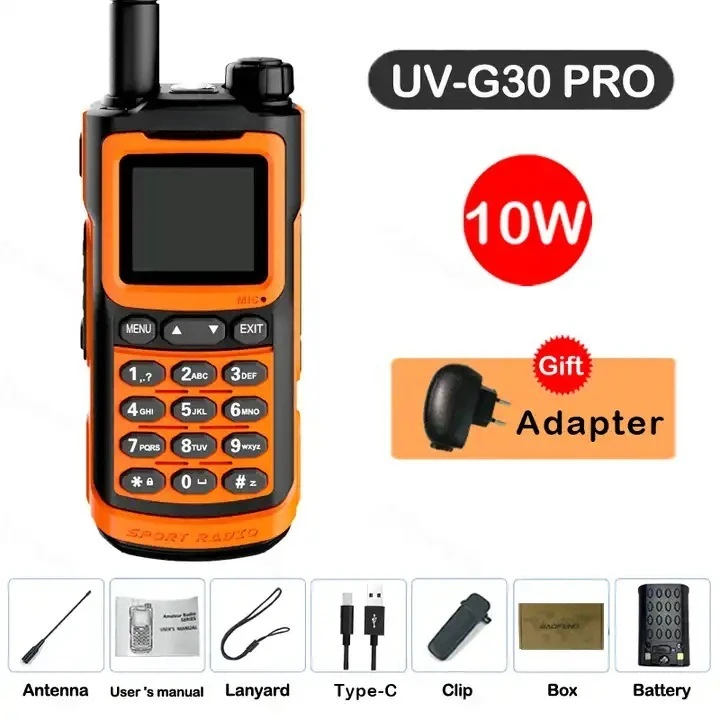 Walkie Talkie UV G30 PRO, 2 uds., UHF, VHF, 50KM, Radio bidireccional para caza, actualizado de UV9R 5R Pro UV10R UV16 Plus distancia