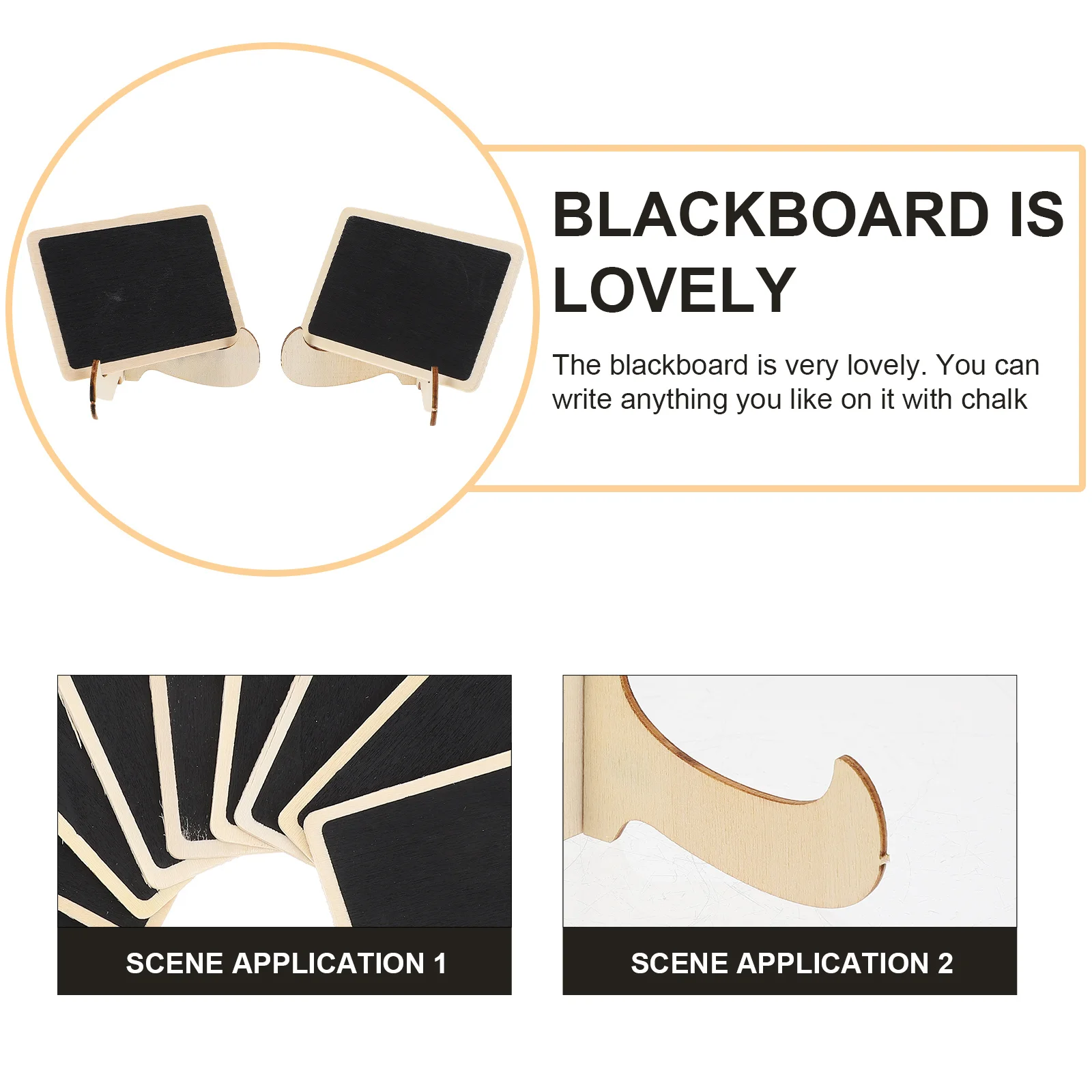 10 قطعة علامات طاولة السبورة الصغيرة لوحات رسائل سطح المكتب الخشبية لوحة قابلة للمسح ديكور لحفلات الزفاف سبورة صغيرة #6