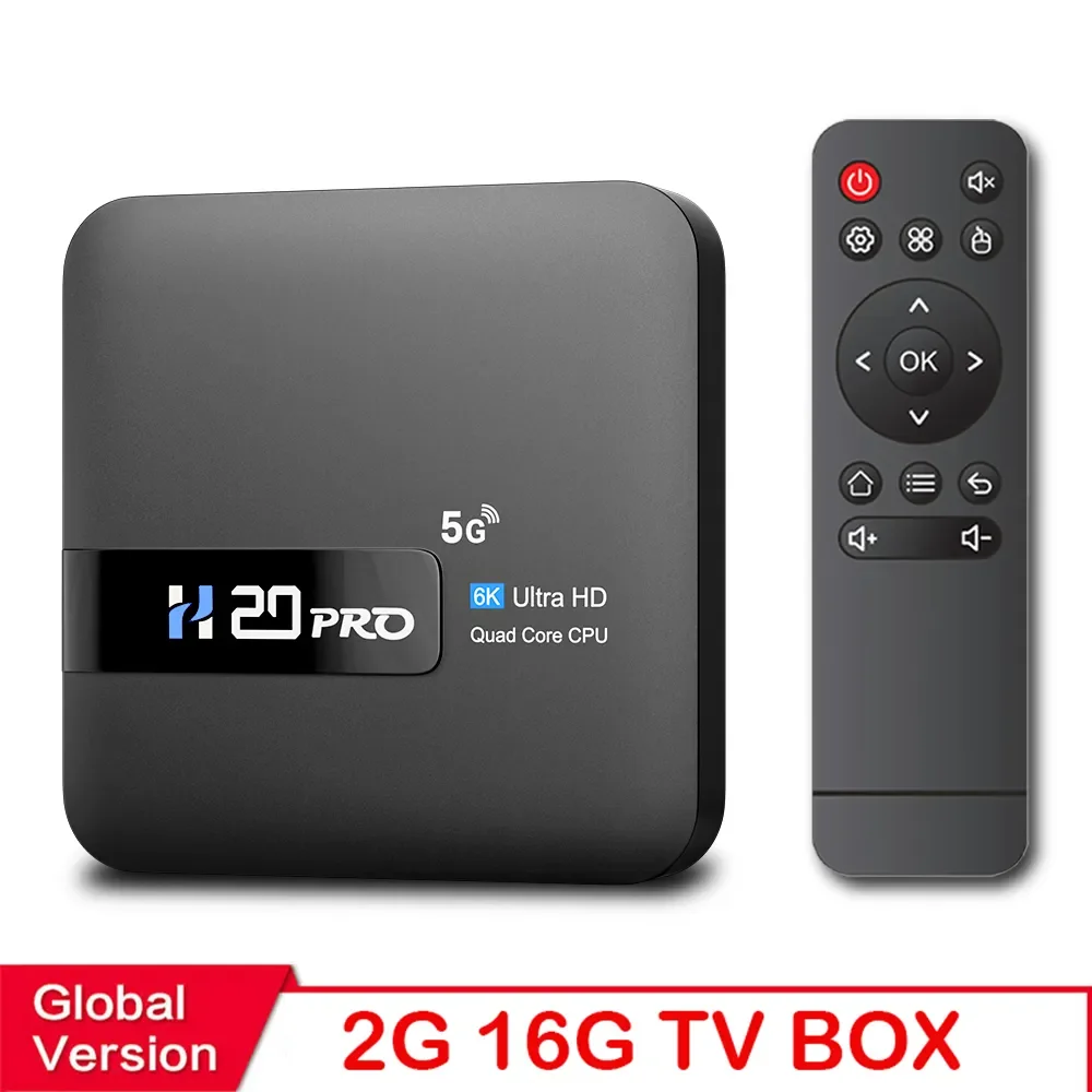 Hongtop h20proスマートtvボックスwifi6 android 10 6k 4k 3dメディア