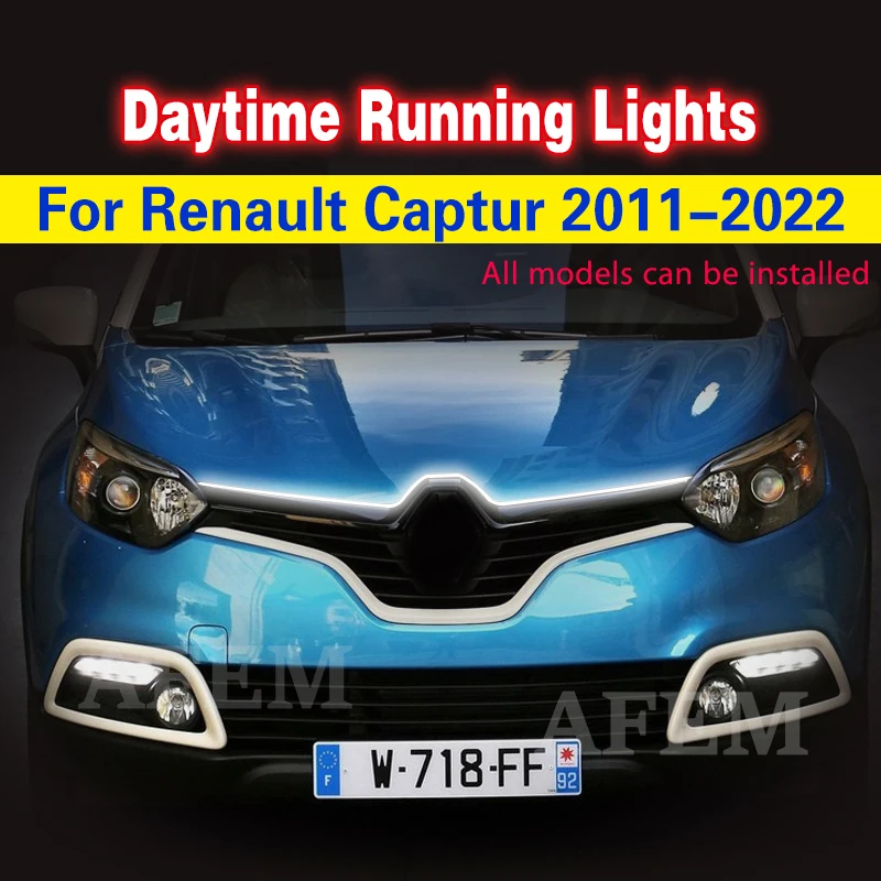 1pcs For Renault Captur 2011-2022 Car DRL 12V LED Daytime Running Light Waterproof Decorative Atmosphere Lamps Ambient Light
