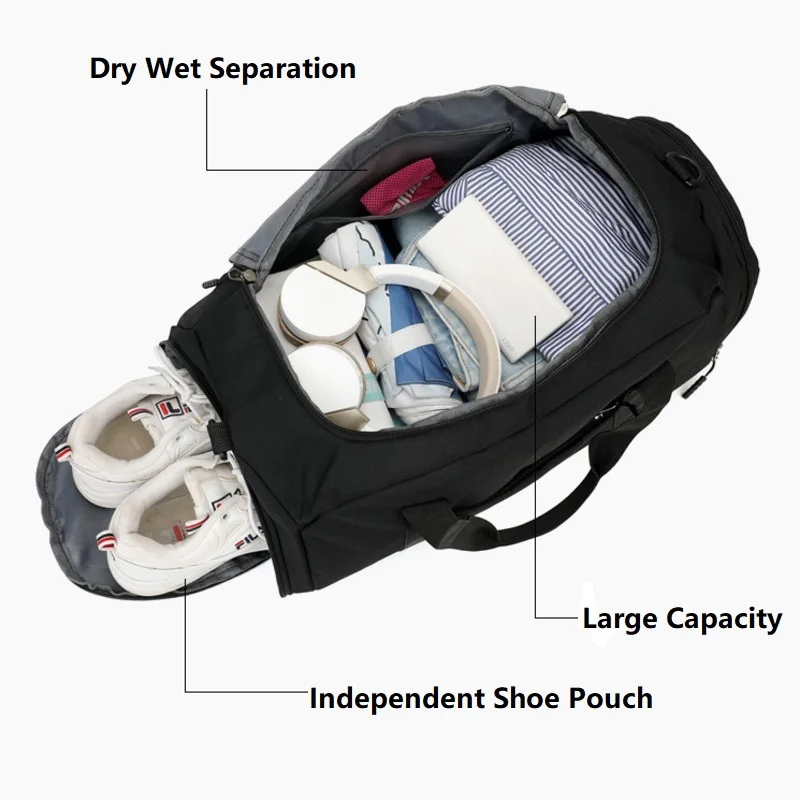 New Sports Gym Bag Big Capacity Fitness Yoga Bag With Shoes Pouch Fashion Men Women Training Ultralight Travel Luggage Handbag