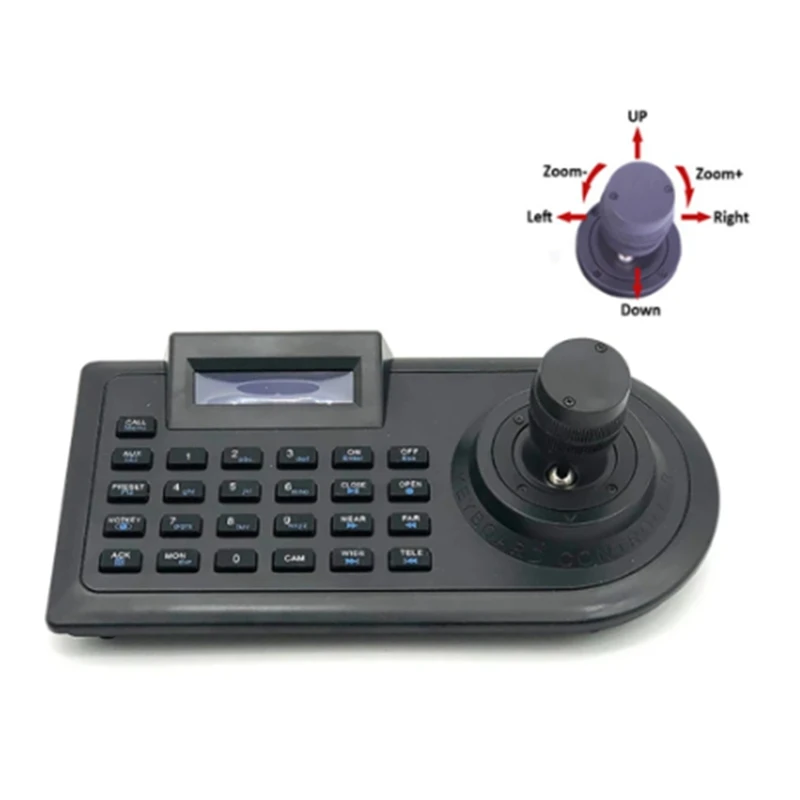 HOT-3D Axis Joystick CCTV Keyboard Controller Keypad For AHD Security PTZ Speed Camera Decoder DVR NVR Pelco RS485