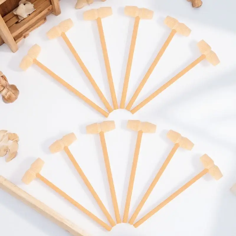 12 قطعة من الخشب الصلب للأطفال مطرقة صغيرة مطرقة للأطفال التنسيق بين اليد والعين وتنمية العضلات لعبة مطرقة مضحكة للأطفال #6