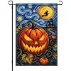 Halloween Pumpkin Garden Flag 12 x 18 Inch Double Sided Fall Yard Decor jjp