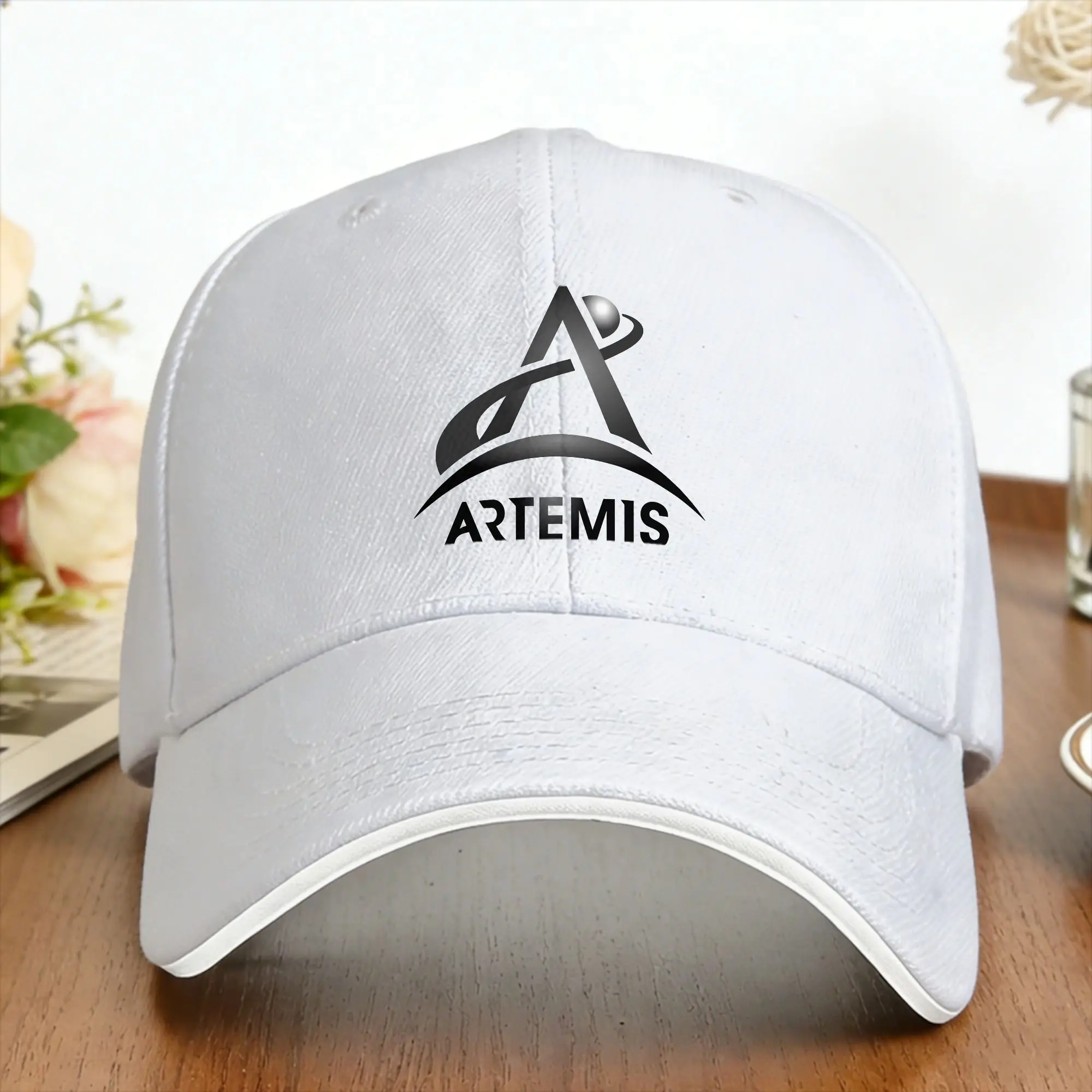 Artemis program logo Baseball Cap  Outdoor Gym Hot Sale Hip Hop Hats Fitted Retro Snapback Cap