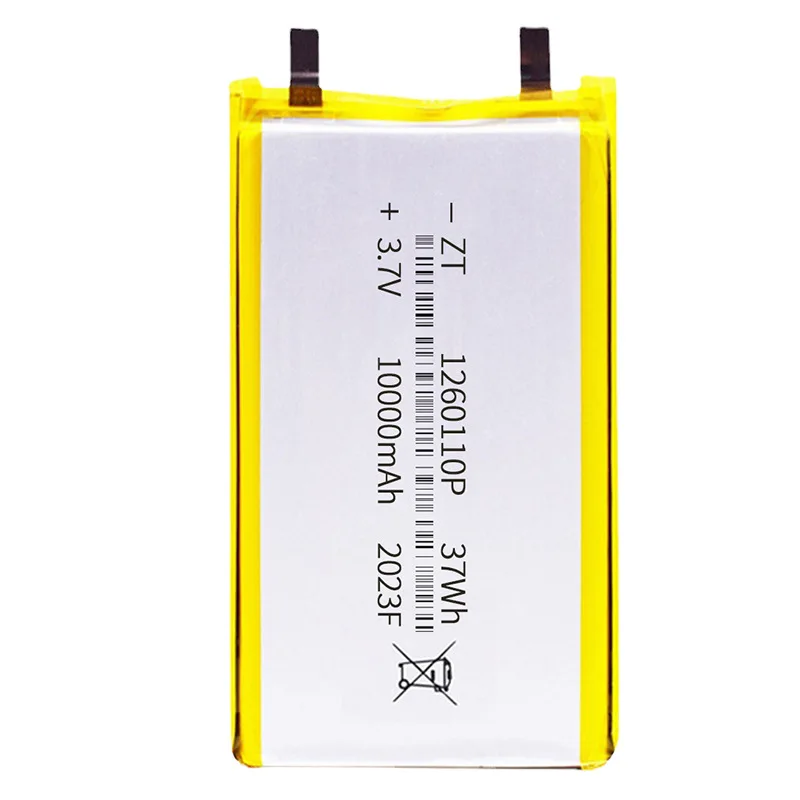 3.7V 10000mAh 1260110 polymer lithium battery/lithium ion battery for Power Bank,GPS Part