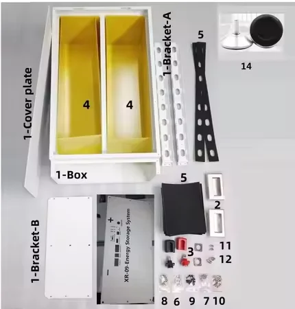 XR09 48V230AH 10KW Solar Home Energy Storage Power Box LiFePO4 Battery Case Bank DIY Kit For JK Inverter BMS Exx/CAx 202AH 230AH