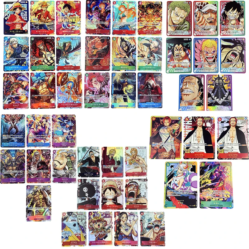 48 sztuk/zestaw jednoczęściowa replika OP01 OP02 TCG Luffy Shanks Roronoa Zoro Nami Ace japońska wersja gry karty kolekcja Anime