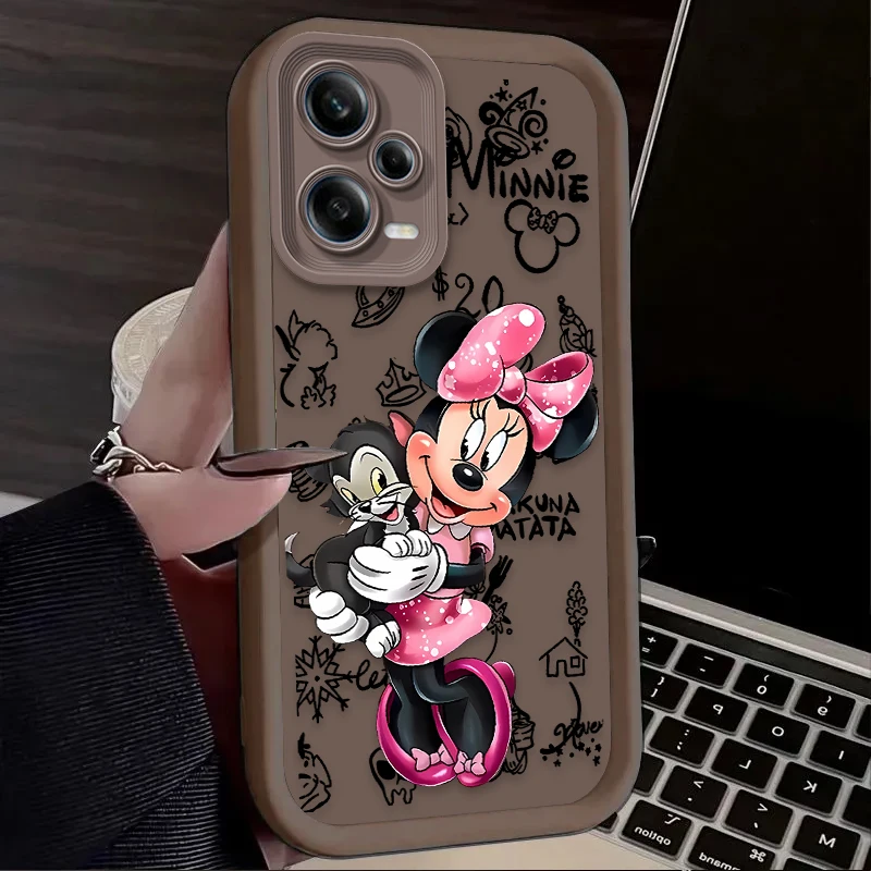 Disney Minnie Mouse Girl Soft Silicone Case for Xiaomi Redmi Note 12S 11S 10S 10 9 9S 8 12C 13C A3 13 12 11 Pro Plus 4G 5G Cover