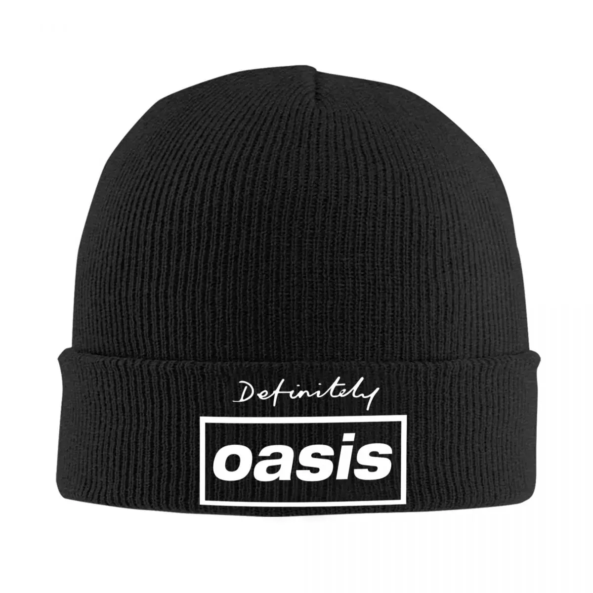 Definitely Rock Band Logo Hats Autumn Winter Beanie Warm O-Oasis Cap Men Women Knitted Caps