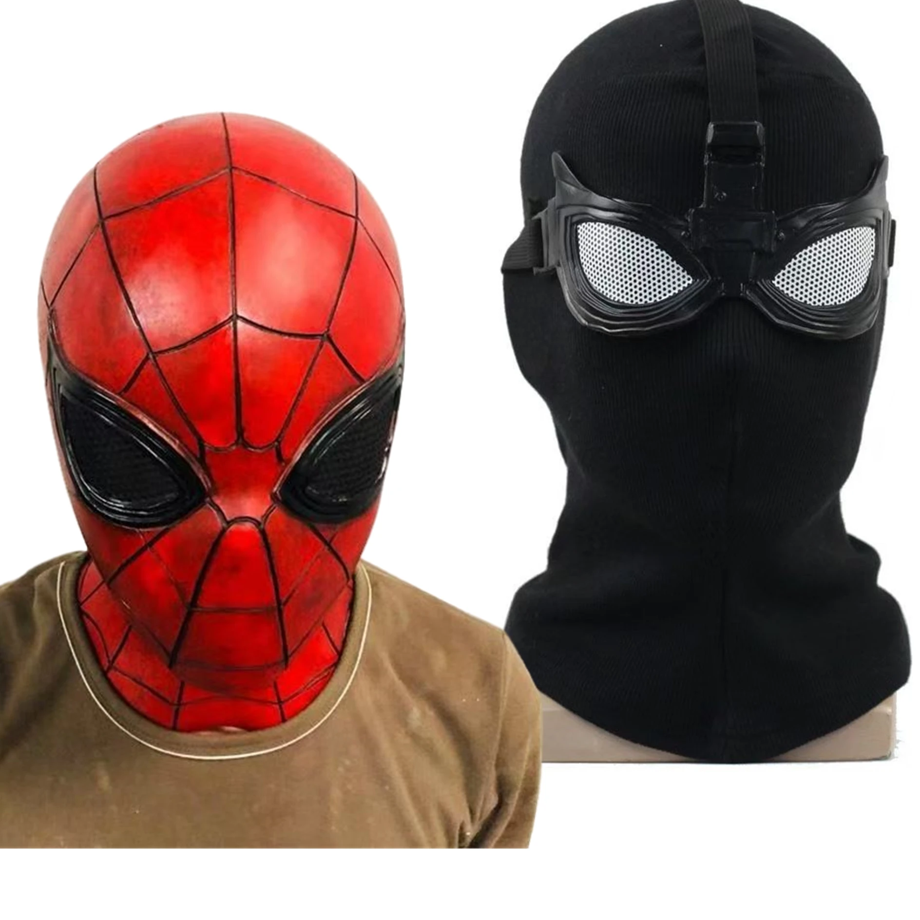 

Spider Superhero Man Noir Costume Masks cosplay, Halloween Movie Classic Character Mask for Adult and Kids Black