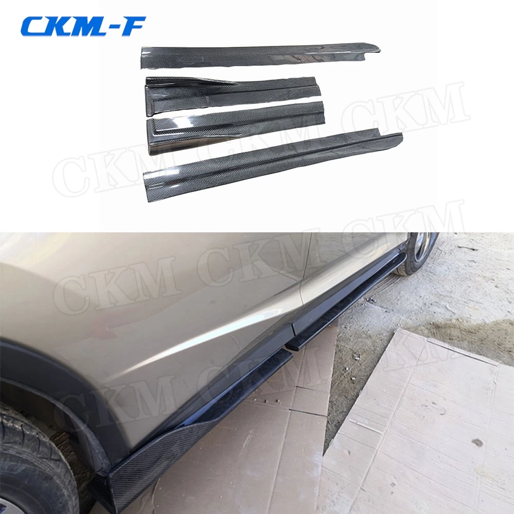 Carbon Fiber Side Skirts Aprons For Lexus RX300 RX450H 2016-2020 FRP Side Skirts Rocker Panel Lip Splitter