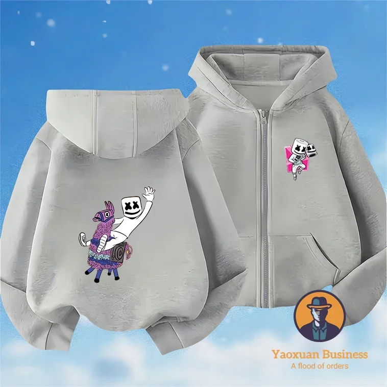 عرض ساخن لعام 2025 من Fortnite للأطفال والبنات والأولاد بغطاء للرأس مطبوع عليه رسوم كرتونية لطيفة دافئة مقاومة للرياح موضة الخريف والشتاء #5