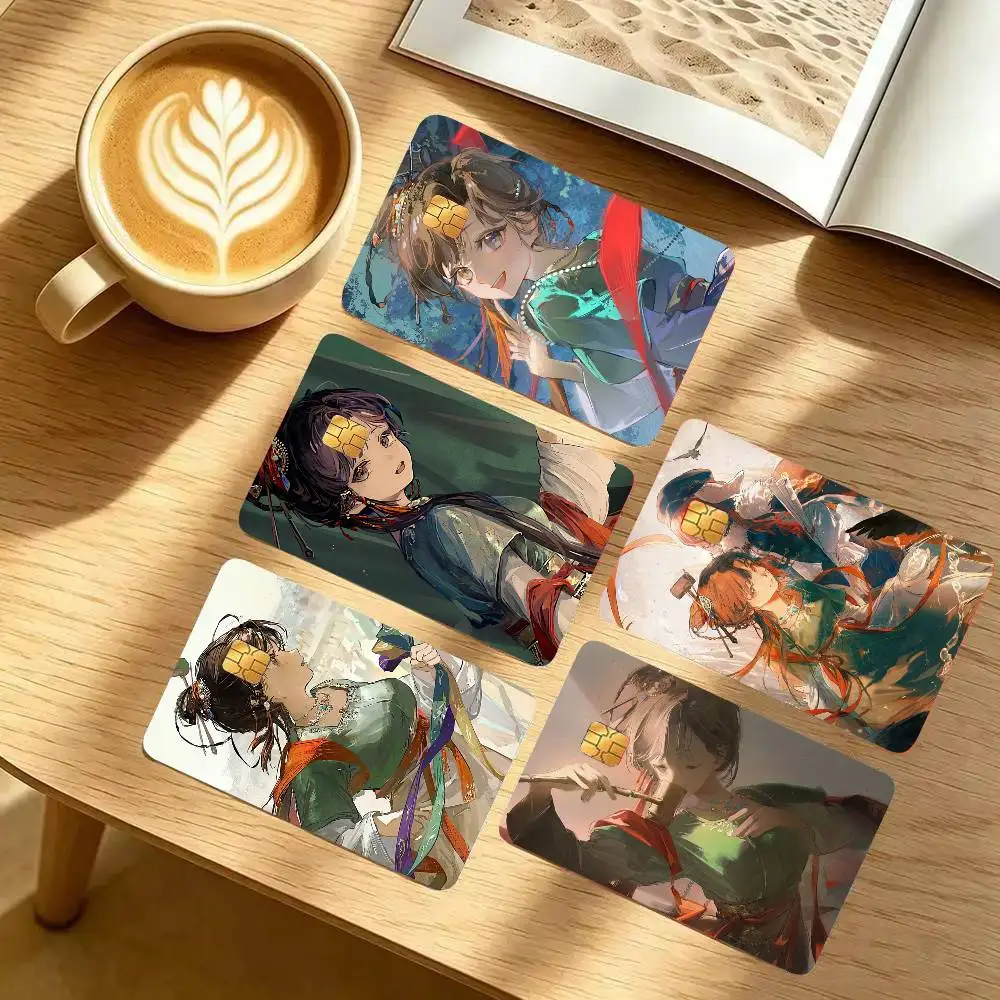 Jiu Niangzi Animated Game R-Reverse 1999 Card Sticker 4Pcs Credit Card Skin Anti Scratch Bank Debit Card Decal