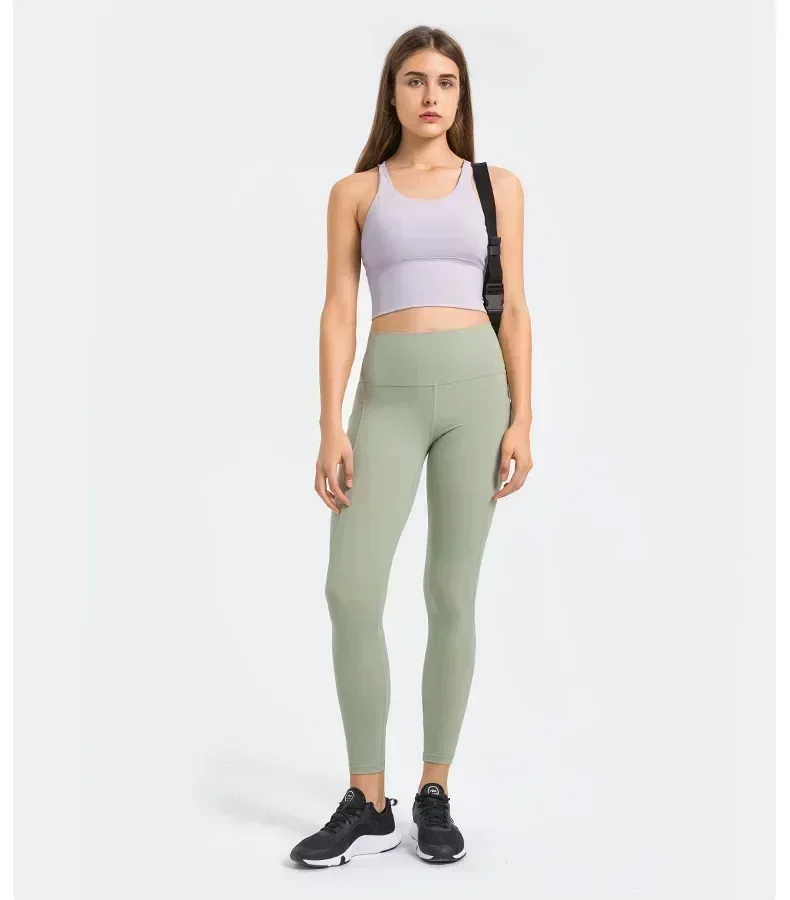 Lemon celana legging wanita, celana legging mulus Cepat Kering bernapas olahraga Fitness Gym, celana ketat olahraga Yoga lembut