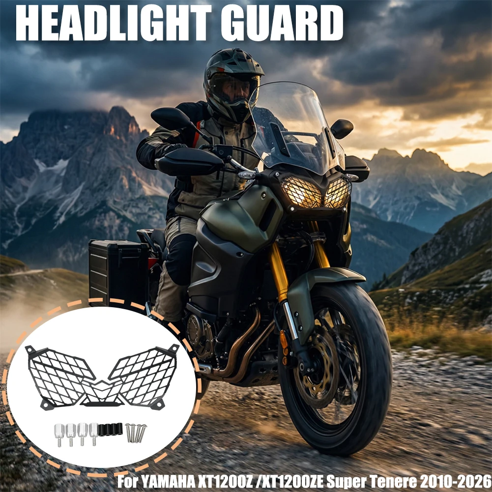 

For YAMAHA Super Tenere XT1200Z XT1200ZE XT 1200 Z ZE 2010-2026 Headlight Grill Guard Cover Protector Motorcycle Accessories