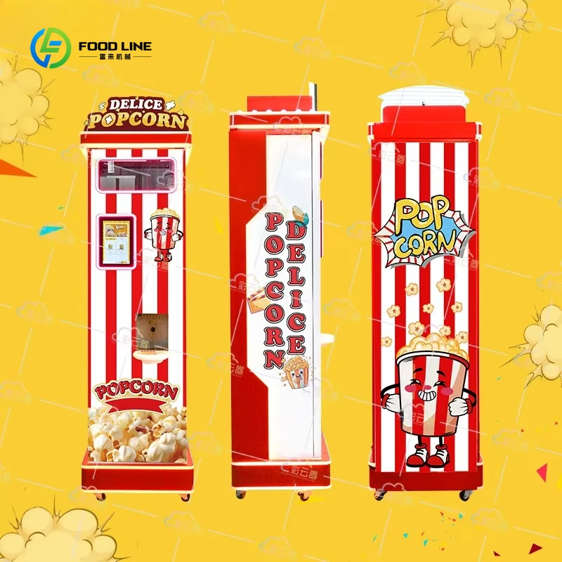 Professional Coin Operated Popcorn Vending Machine Automatic