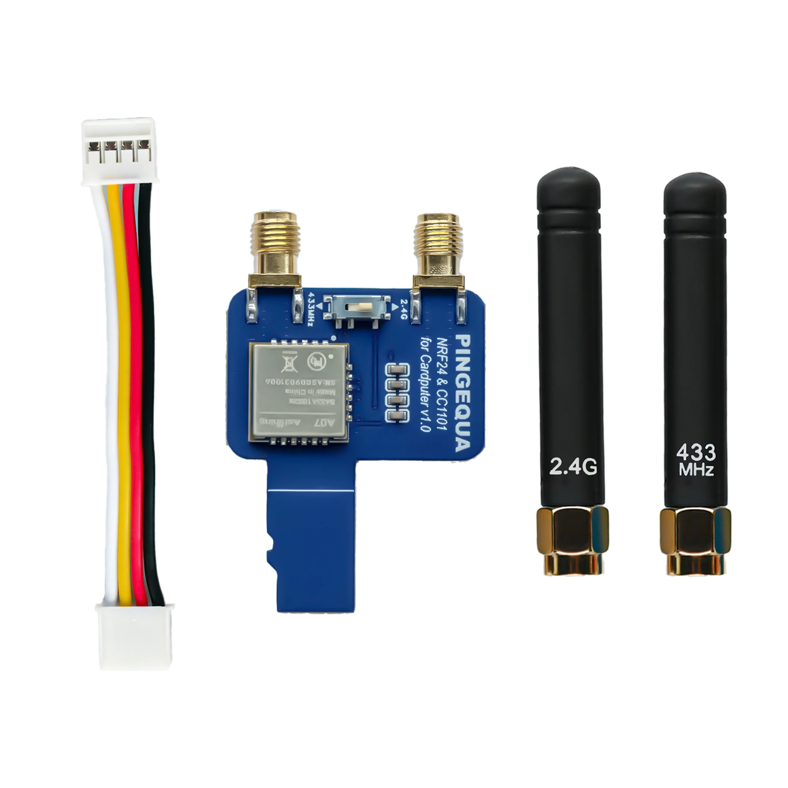 Módulo RF 2 en 1 (NRF24L01+ y CC1101) para cardputer M5Stack, firmware Bruce preinstalado, proyecto IoT de doble banda de 2,4 GHz y 433 MHz