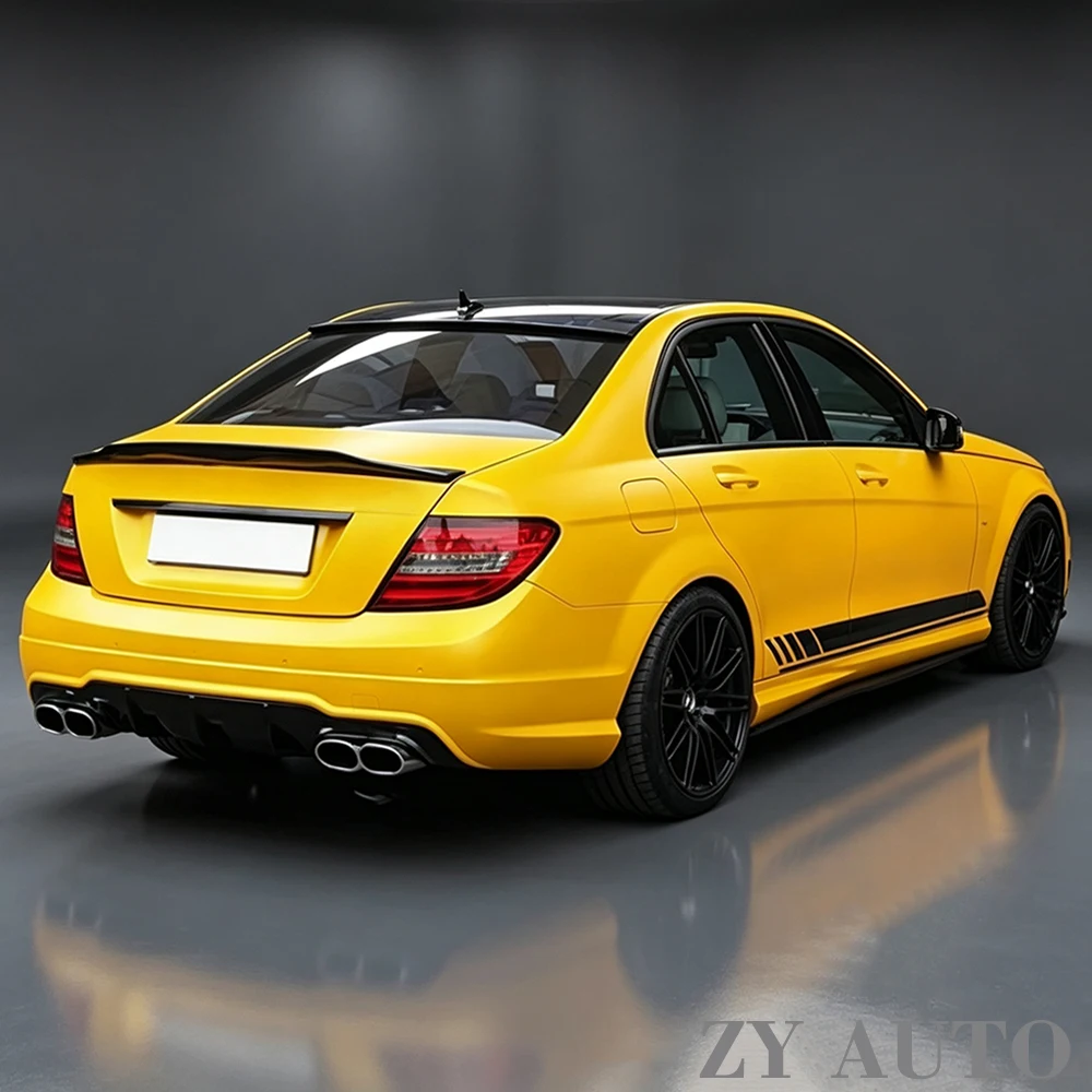 For Mercedes‑Benz C‑Class W204 4‑Door Sedan 2007‑2014 Carbon Fiber Rear Spoiler Car Exterior Accessories
