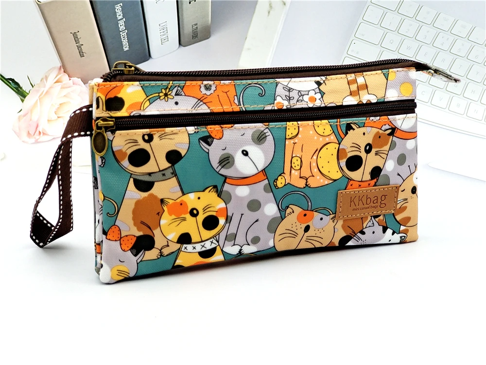 Polyester Wasserdichte Damen Münztasche Damen Organizer Brieftasche Weibliche Telefon Geldbörse Geldbeutel Clutch Handtasche Carteira für Mädchen – Detail 7