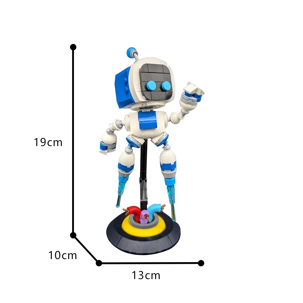 MOC-Jeu de construction Astro Bot, modèle de nuit, sauvetage, mission, créativité, dessin animé, robot, briques à monter soi-même, jouets d'assemblage, cadeaux pour enfants