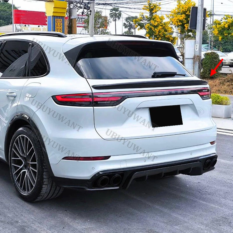 Für Porsche Cayenne 2018 2019 2020 2021 2022 Heckklappen-Spoiler aus Kohlefaser, Original-Werksausführung