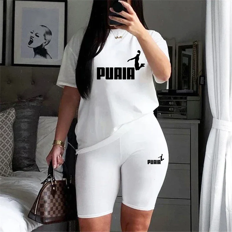 New Quality Casual Woman Clothing Summer Two Piece Set 2026 Women Tracksuit T-Shirts O-Neck Shorts Daily Short Sleeve Hot Sales