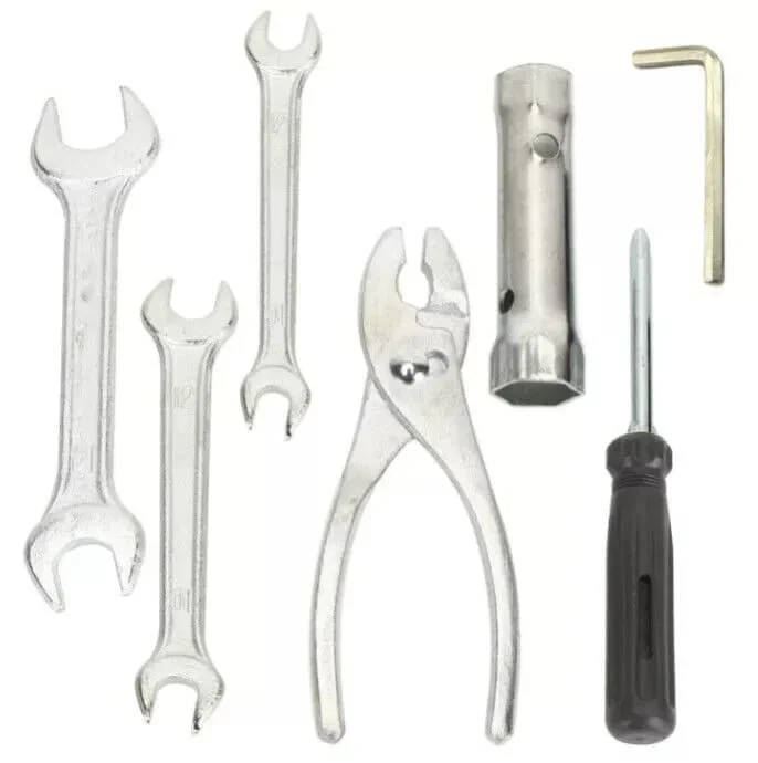 7-teiliges universelles Motorrad-Reparaturwerkzeug-Set, Schraubendreher, Zangen, Steckschlüssel-Sets für Honda, Yamaha, Kawasaki, BMW, Polaris, Suzuki – Detail 2