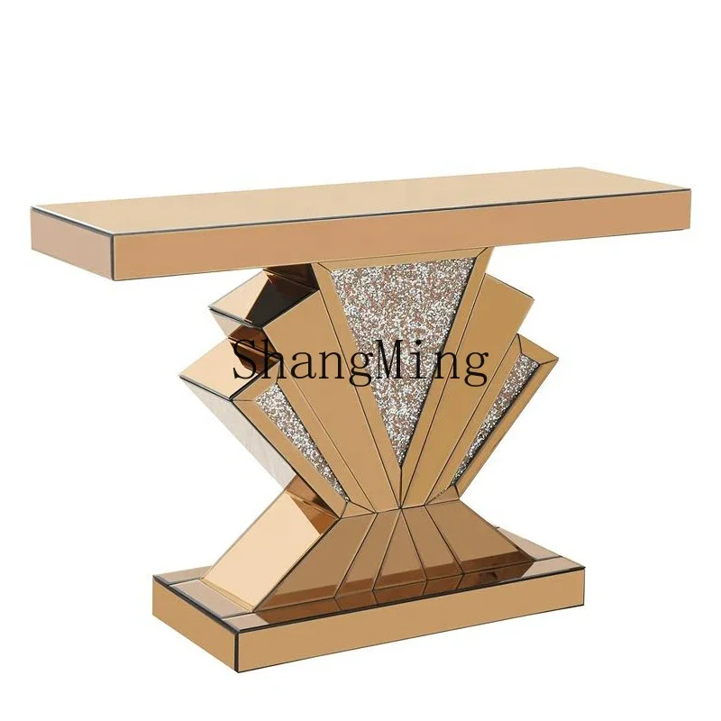 FG mirror entrance table light luxury modern living room entry wall view table shelf entrance table