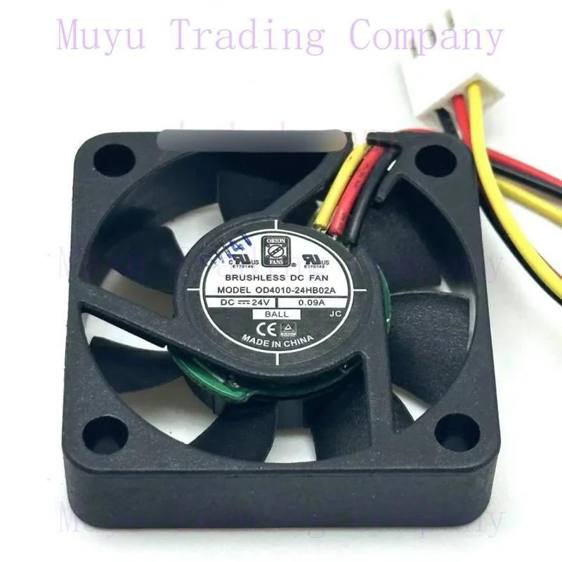 FOR OD4010-24HB02A DC 24V 0.09A 40x40x10mm 3-Wire Server Cooling Fan