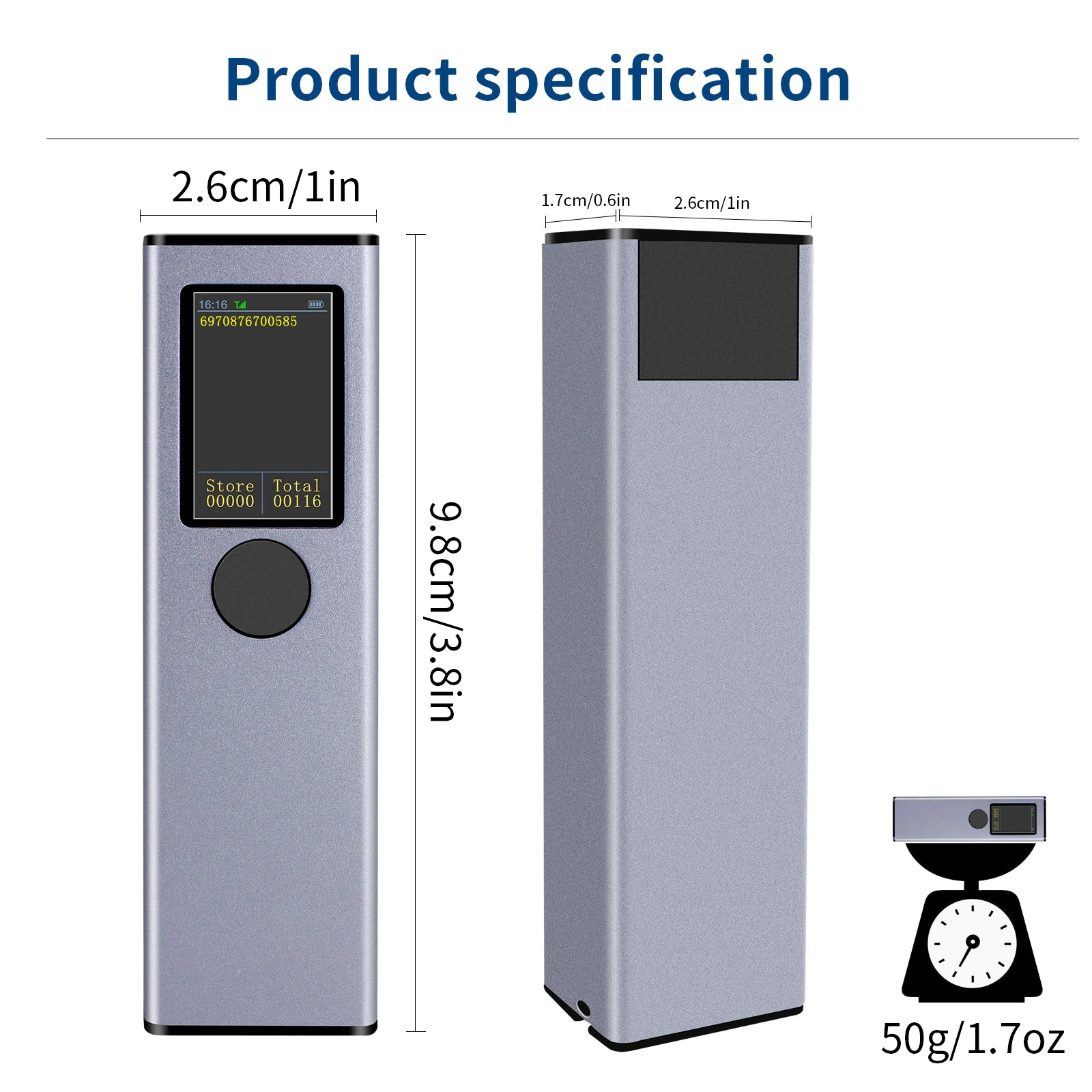2D 1D QR ماسح الباركود TFT شاشة BT & 2.4 جيجا هرتز اتصال لاسلكي وسلكي الصوت والهزاز موجه #4
