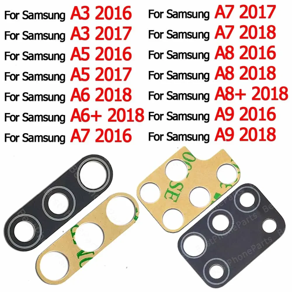 For Samsung Galaxy A3 A5 2016 A6 A6+ A7 2017 A8 Plus A8+ A9 Pro 2018 Lens CoverRear Back Camera Lens Glass  Spare Parts