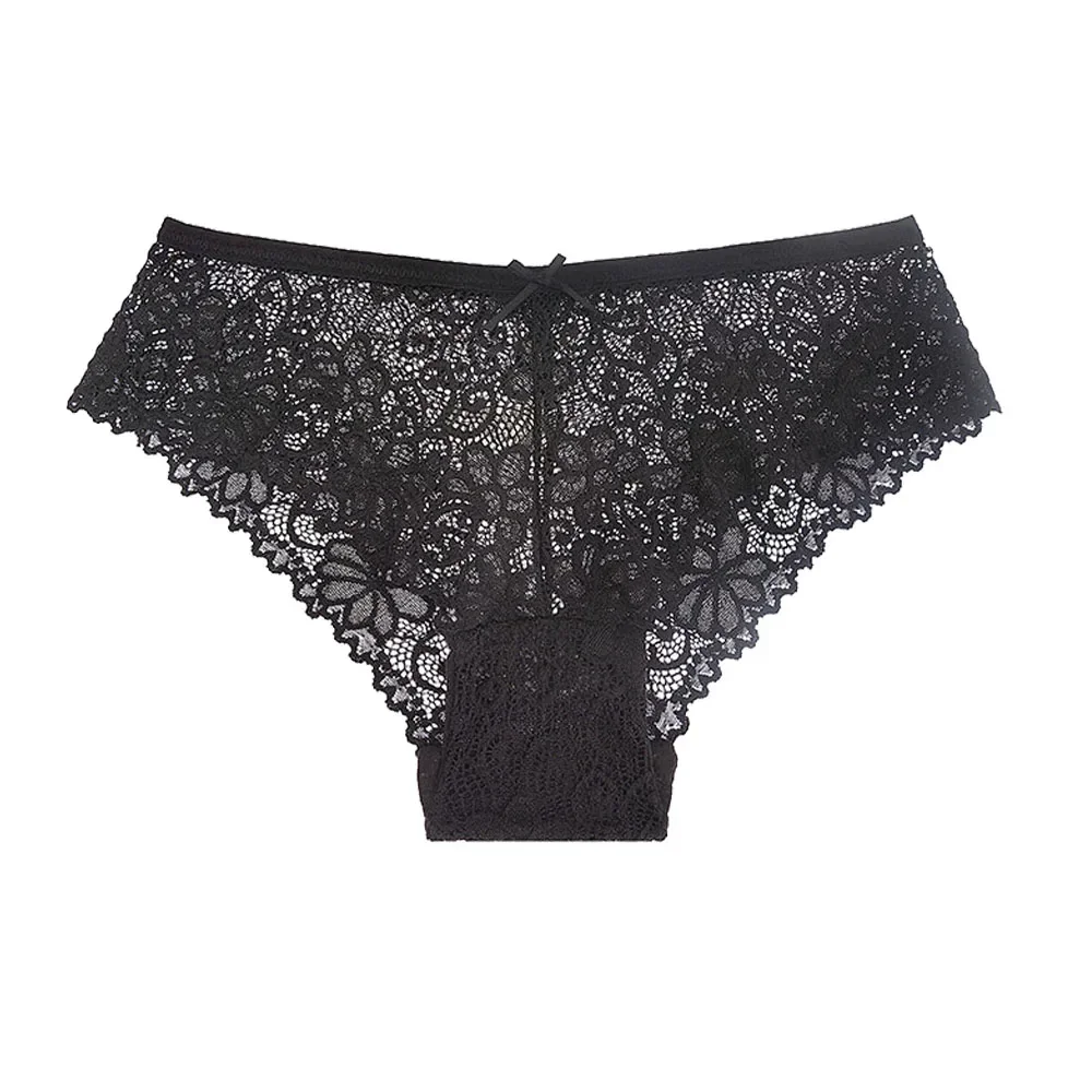 5 PCS/Set Mesh Briefs M-2XL Lace Panties Sexy Transparent Underwear Low Rise Panties Girls Intimates Lingeri