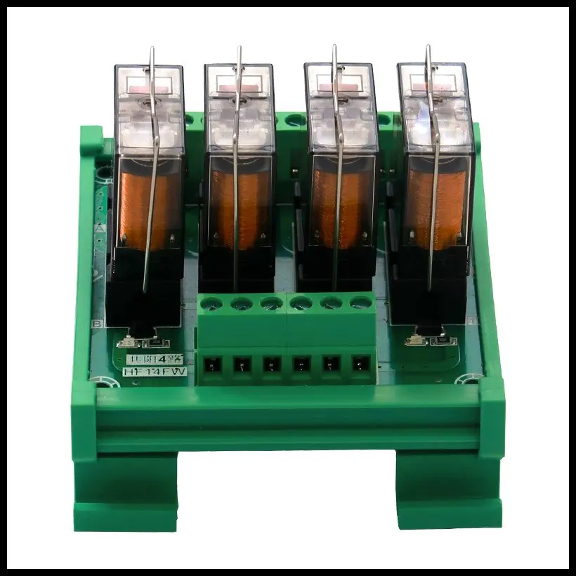 CNC4 قناة التتابع وحدة 24VDC PNP/NPN HF14FW الدين السكك الحديدية Monting التتابع مجلس 4I/4O Optocoupler العزلة مكبر للصوت وحدة HF32F-G