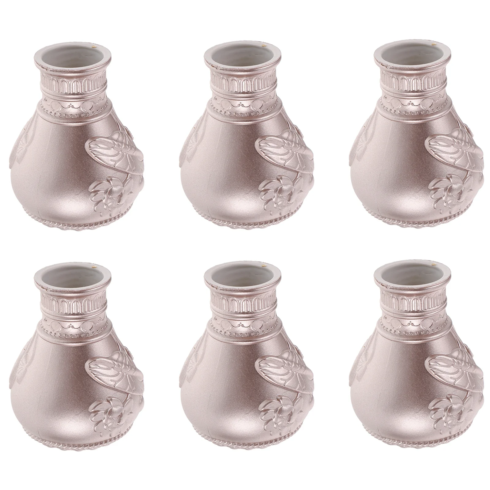 6Pcs Roman Curtain Rod Finials Decorative Ends Secure Fit Window Curtain Accessories Replacement Caps Decorative Rod End