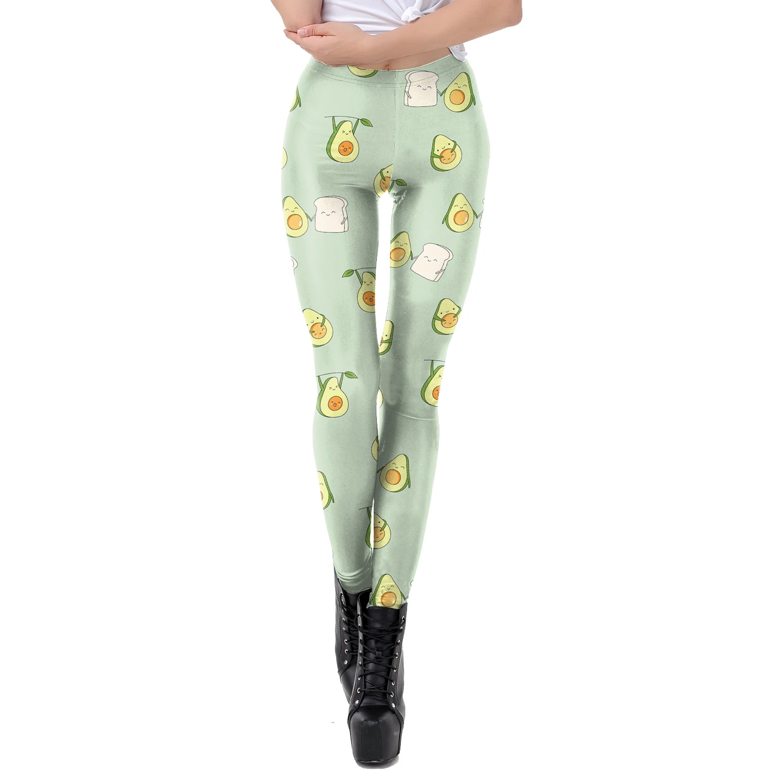 Urocze, kreskówkowe, nowe legginsy damskie z kolorowym jednorożcem, żywy nadruk, spodnie streetwearowe, legginsy 2026 nowość