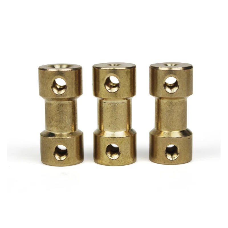 Brass Shaft Couplings  driving medium  Motor motor shaft extension connector  Metal model aeromodelling car model accessories